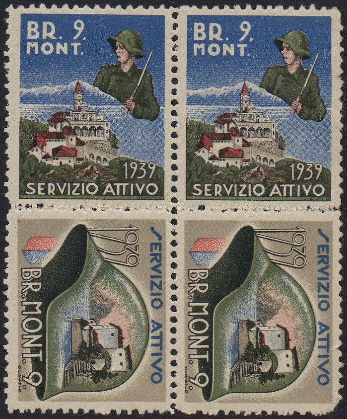 Schweiz Suisse Switzerland Soldatenmarken Eisenbahn Soldier Stamps Railway BR 9 MONT